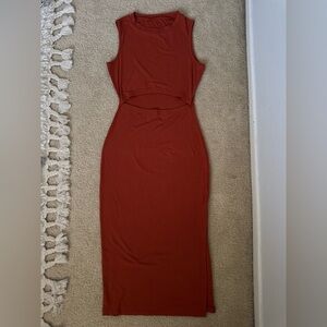 Burnt orange summer dress